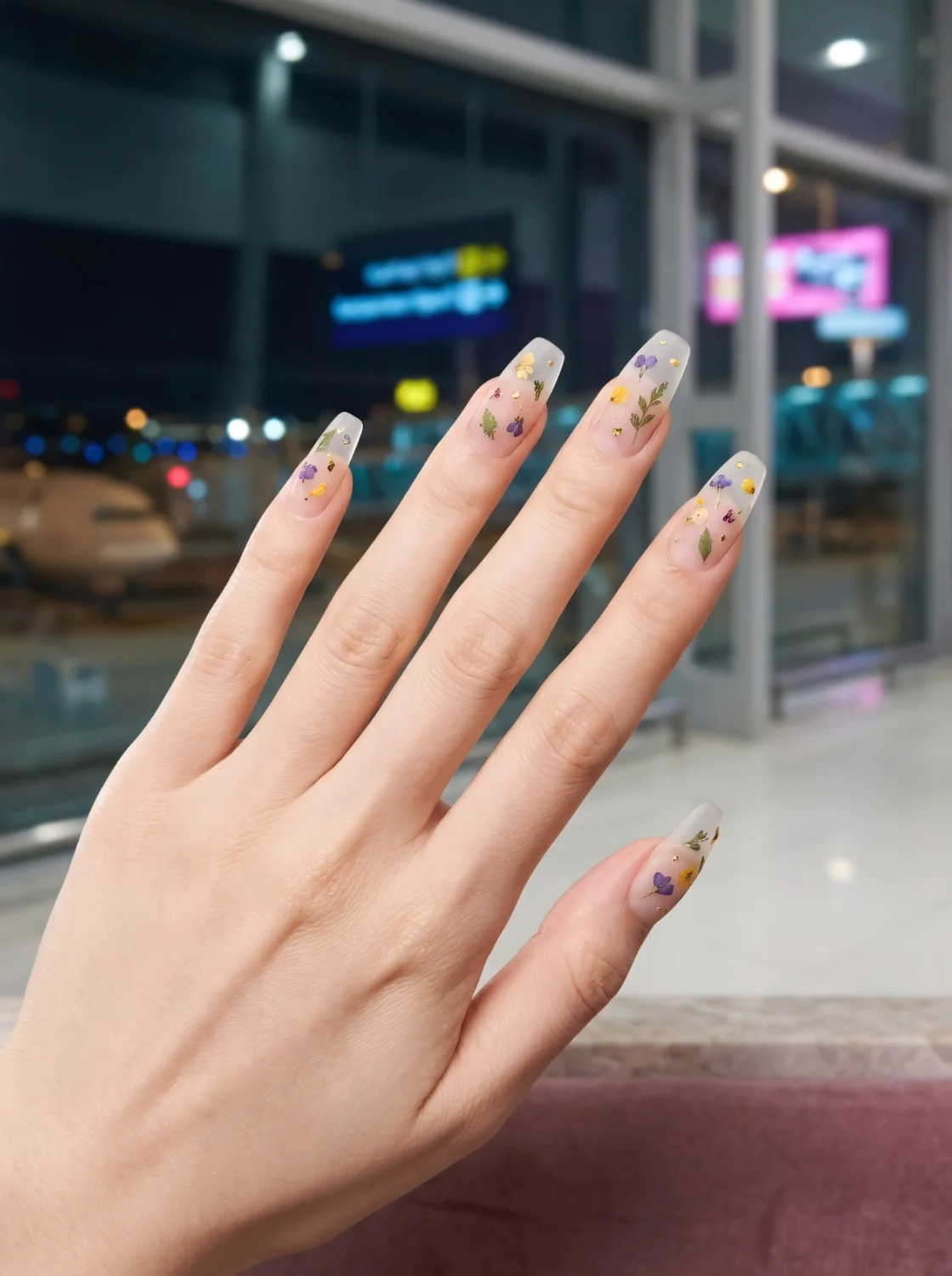 투명 무광 생화